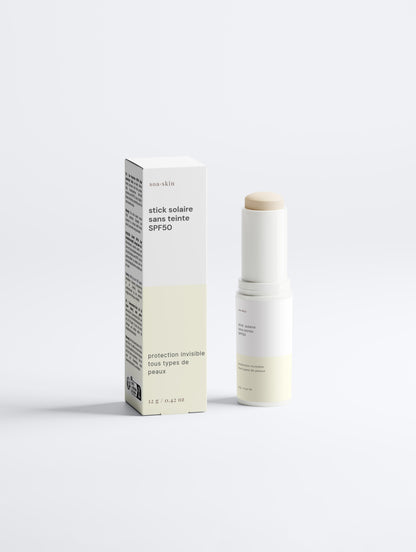 stick solaire sans teinte SPF50
